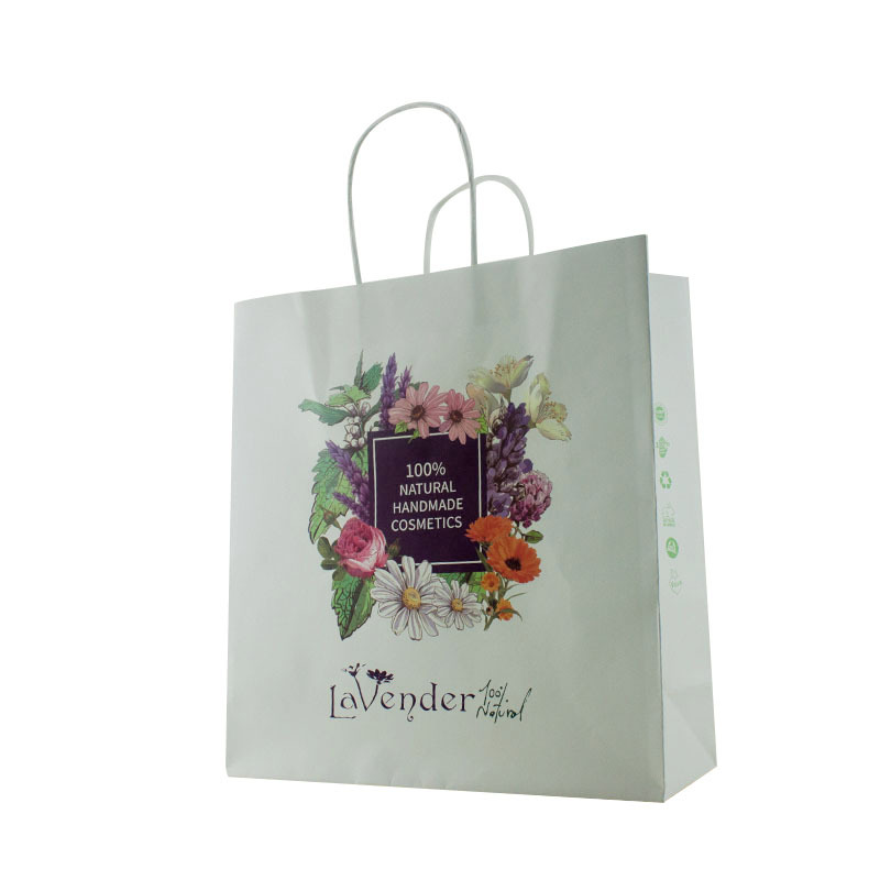 white kraft bags with colorful Logo(2)